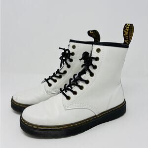 Dr. Martens White Zavala Lace Up Boots Size 8